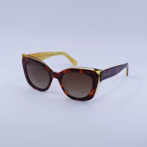 Kate Spade MARIGOLD/S 0086 LA Sunglasses Havana Cat Eye Frame Polarized